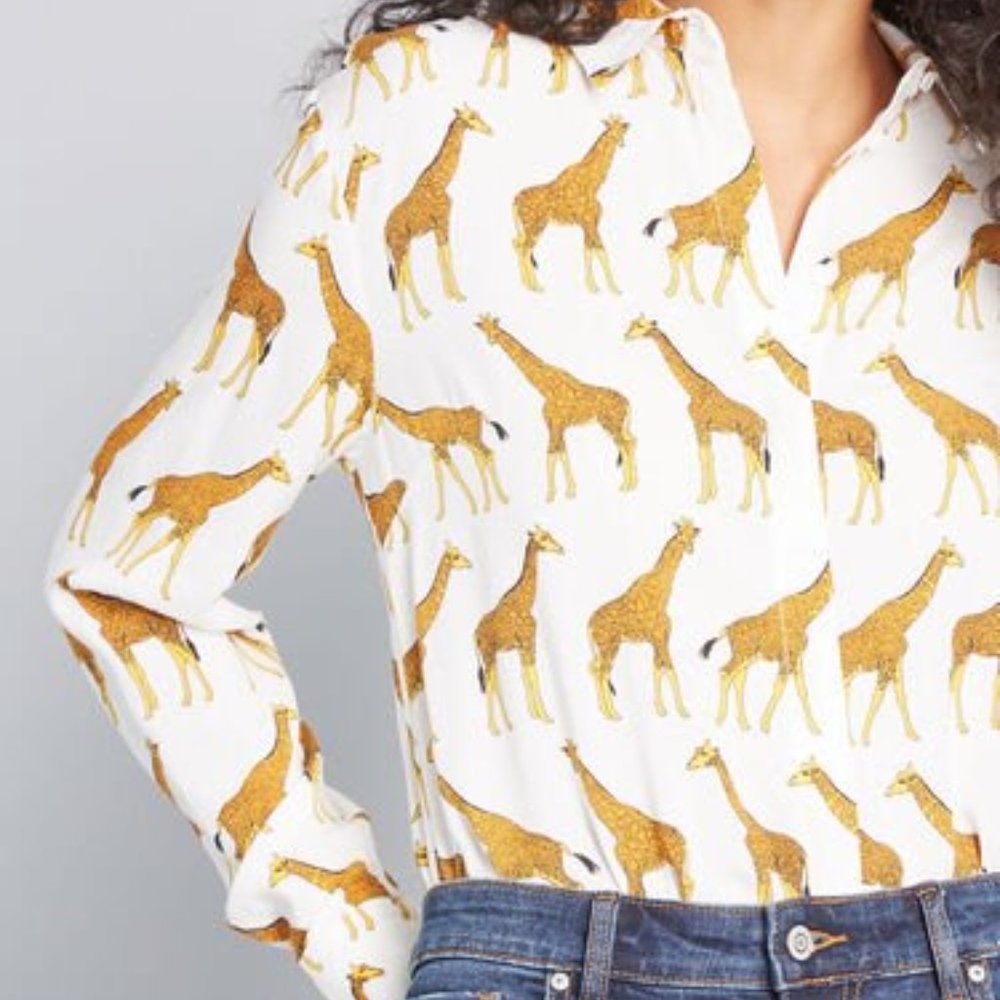 NWT sugarhill modcloth giraffe Top